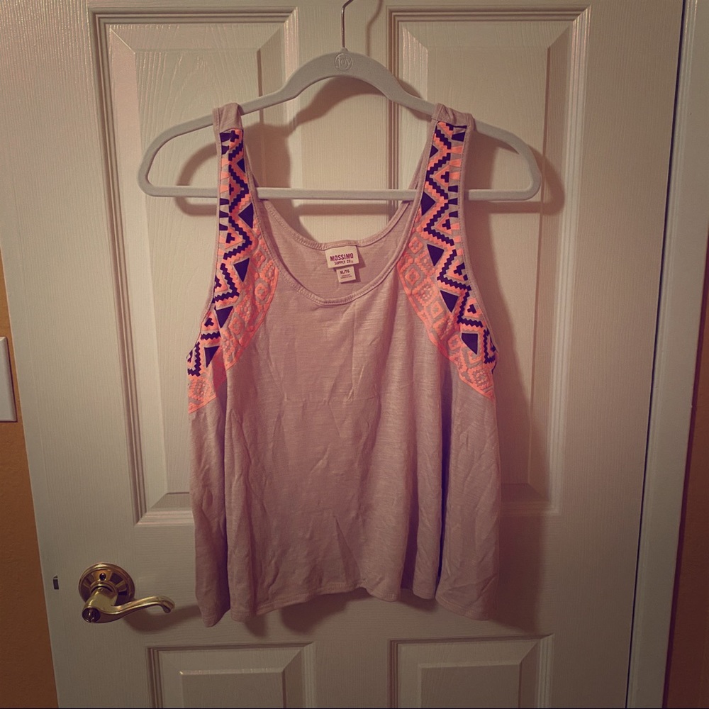 Mossimo Beige Tribal Print Tank